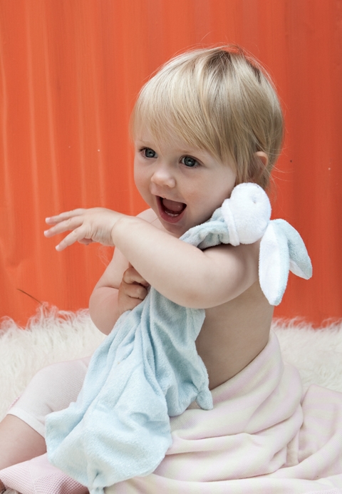 Angel Dear™ Child with Small Blue Bunny Blanky